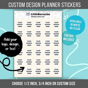 Custom Planner Sticker Custom Logo Custom Text Personalized Word Label Calendar Sticker Customizable Label