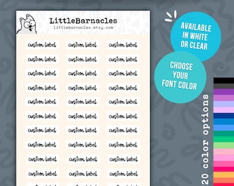 Custom Text Planner Sticker • 5x7 Sheet • Personalized Word Labels • Calendar Planner Stickers • Home Organization Labels