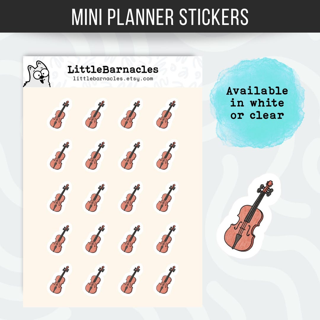 Violin Planner Sticker for Violinist Lesson Sticker Mini Sticker Violin ...