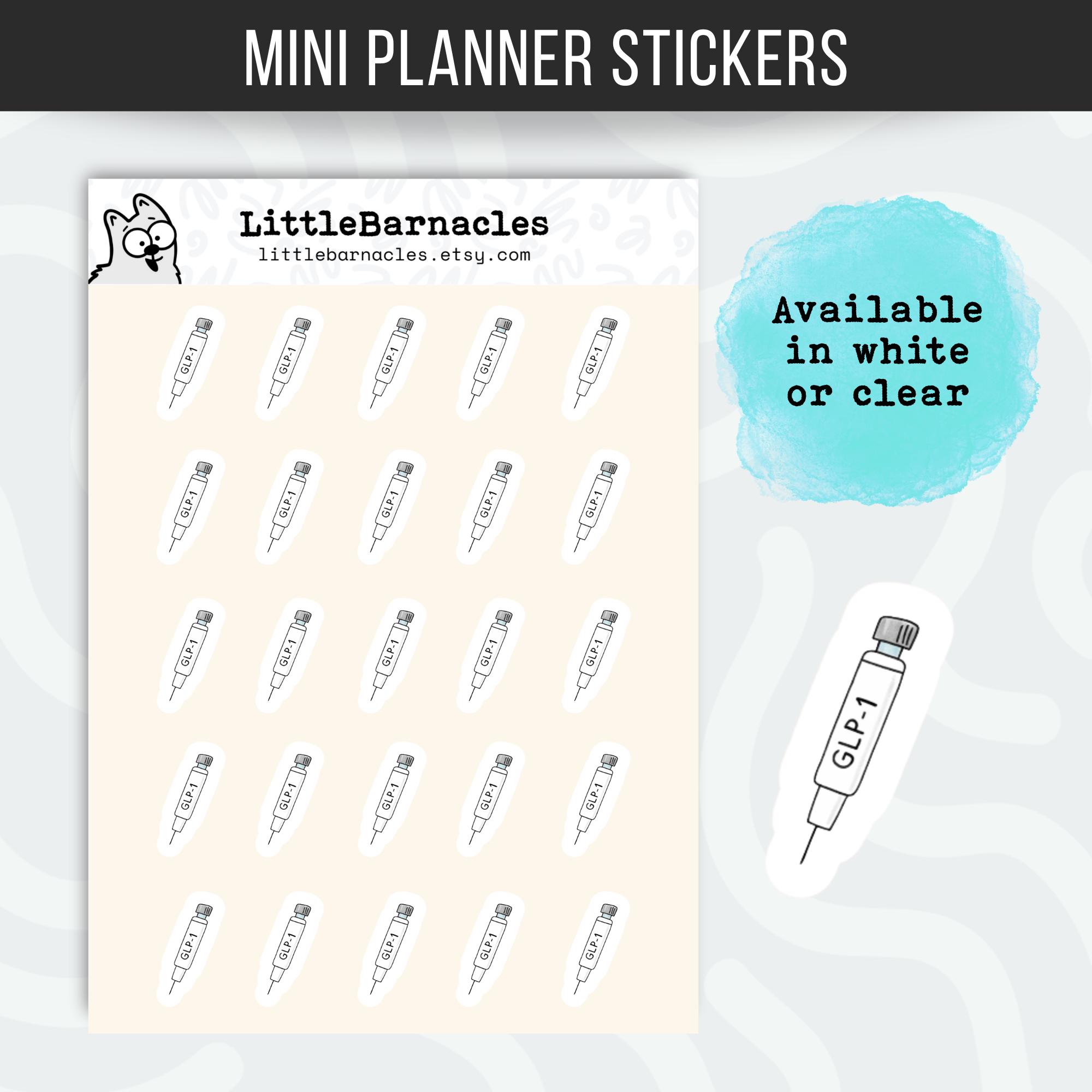 GLP-1 Injection Planner Stickers | Medical Reminders
