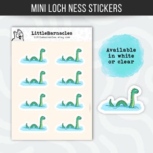 Mini Loch Ness Monster Sticker For Nessie Lover Loch Ness Waterproof Vinyl Funny Cryptid Gift Small Sticker Live Laugh Lurk