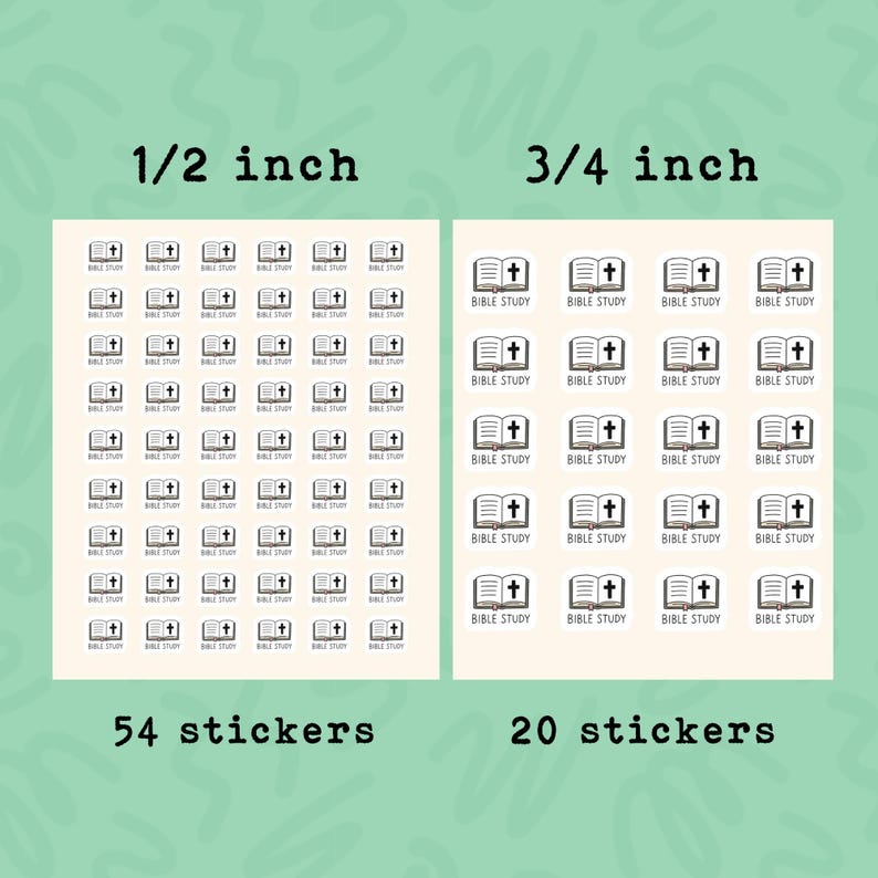 Bible Study Planner Sticker • Christian Faith Reminder • Jesus Bible ...