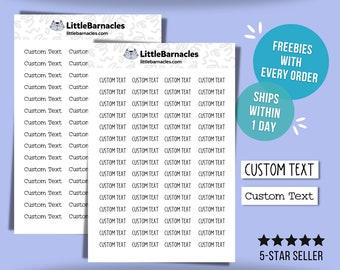 Custom Text Planner Sticker | 5x7 Sheet | Personalized Word Label Calendar Sticker Custom Label Home Organization Label