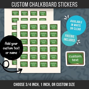 Custom School Label Sticker Chalkboard Planner Sticker School Label for Parents Kid Name Label Personalized Calendar Sticker Daycare Label