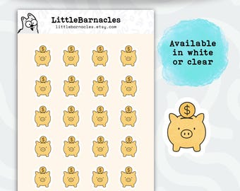 Piggy Bank Planner Sticker • Savings Tracker Mini Sticker • Money Saving Reminder • Finance Sticker for Calendar or Journal