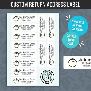 Custom Penguin Address Labels, Return Address Labels, Personalized Mailing Labels, Return Address Stickers, Customizable Address Labels