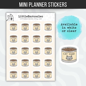 Cat Food Planner Sticker • Cute Cat Food Icon • Pet Owner Sticker • Tuna Can Mini Sticker for Calendar, Journal, or Pet Sitter Notes
