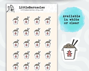 Chinese Takeout Planner Stickers • Food Reminder Mini Stickers