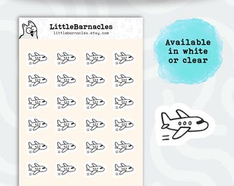 Airplane Planner Stickers • Flight Reminder Icons • Travel Planner Vinyl Stickers • Airport & Trip Planning Stickers
