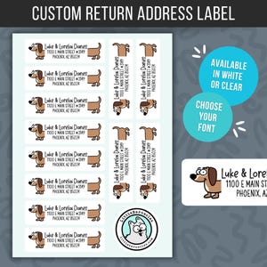 Custom Address Label Return Address Labels Personalized Mailing Label Return Address Sticker Customizable Address Label Dachshund Wiener Dog