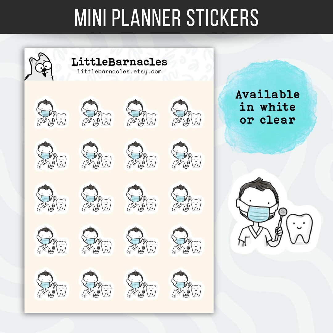 Dentist Appointment Planner Stickers • Dental Exam & Orthodontist ...