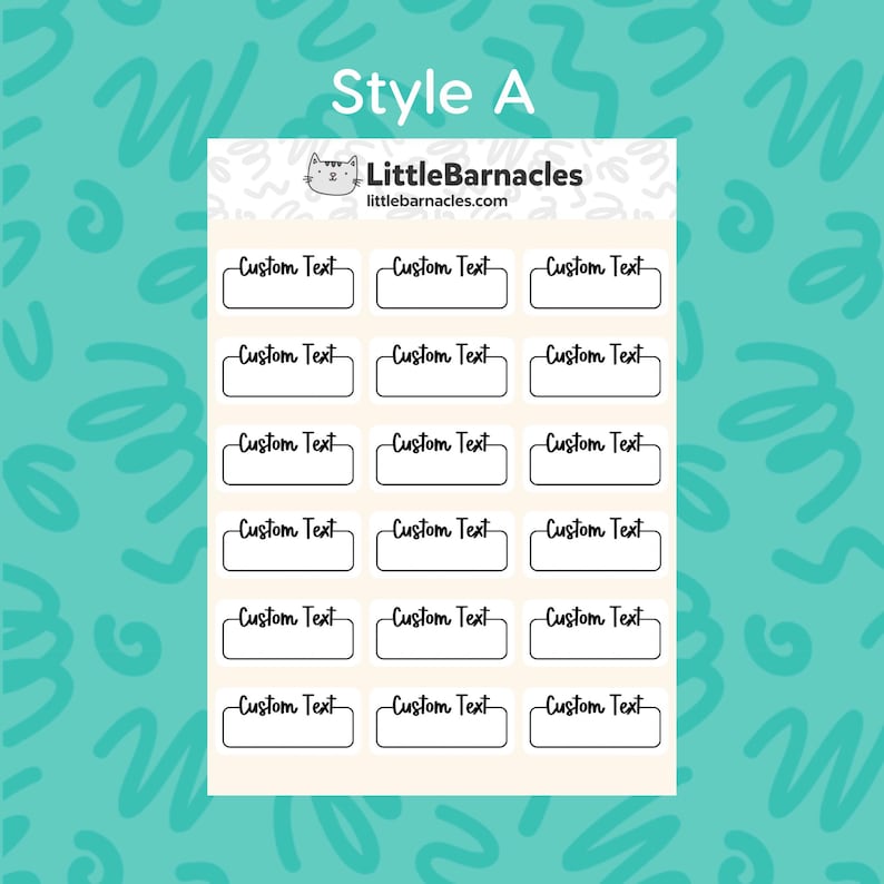 Custom Text Planner Stickers, 1.5