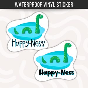 Loch Ness Monster Sticker For Nessie Lover Loch Ness Waterproof Vinyl Funny Cryptid Water Bottle Sticker Planner Sticker