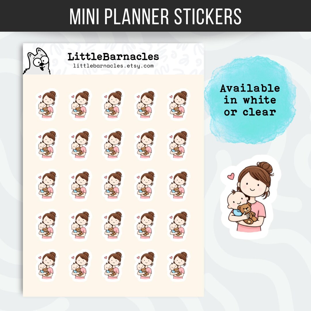 Babysitter Planner Stickers • Child Care Reminder Labels • Babysitting ...
