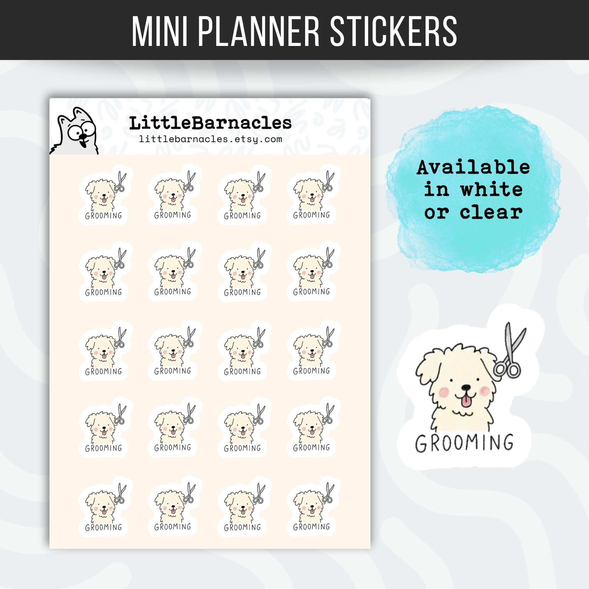 Dog Grooming Planner Sticker • Pet Groomer Appointment Reminder • Dog ...
