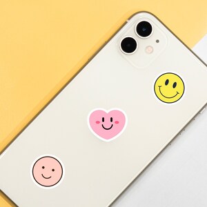 Mini Smiley Face Sticker Sheet Waterproof Vinyl Sticker Pack Cute Emoji ...
