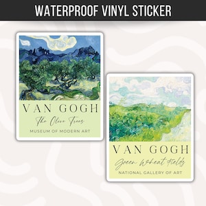 Van Gogh Sticker Waterproof Vinyl Sticker Gift For Art Lover Floral Sticker Classic Art Painting Water Bottle Journal Sticker