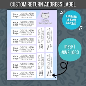 Custom Address Label Return Address Label Personalized Mailing Labels Return Address Sticker Customizable Address Label Company Logo Label