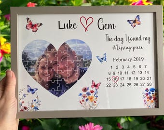 Personalised couples print. The day I found my missing piece, anniversary, Valentine’s Day, couples gift, gift for her, gifts for him