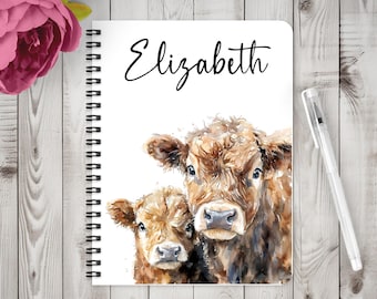 Cow notebook, Cow gift, Parent and child