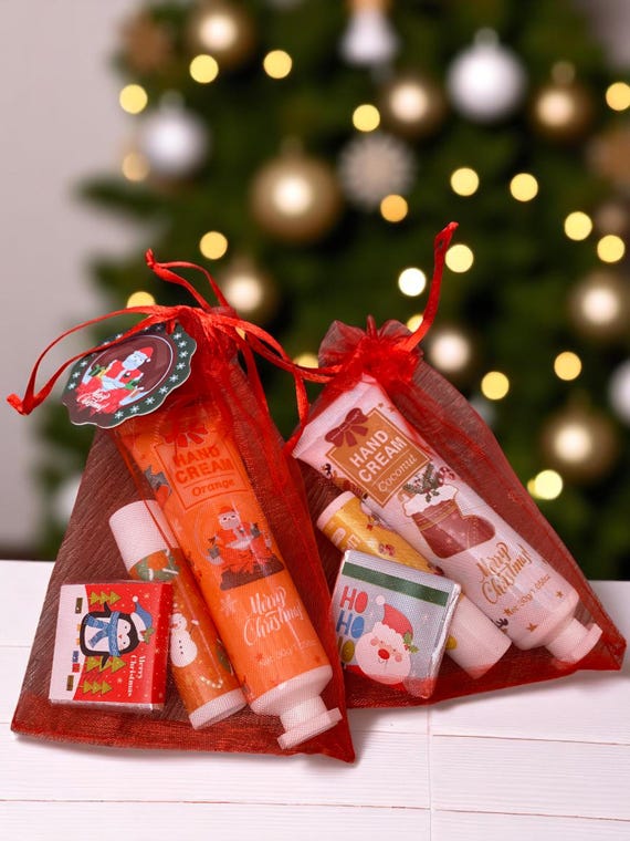 Christmas Hand Cream and Lip Balm Gift Set, Stocking Filler