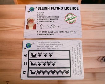 Santas lost flying licence, stocking filler, Christmas Eve, Christmas magic, Santa