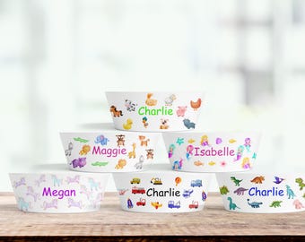 Personalised  Children's unbreakable bowl 350ml. 7 designs to choose from