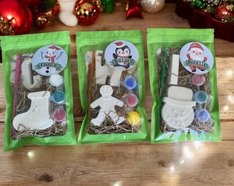 Christmas craft kits, Personalised children's crafts, stocking filler, Christmas eve box fillers.
