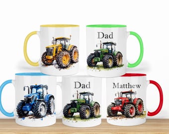 Personalised Tractor Mug – Multiple Designs & Colours Available