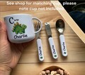 Personalised childrens cutlery set, toddler cutlery, weaning cutlery, toddler utensils, baby cutlery, Childrens dinnerware, polymer set