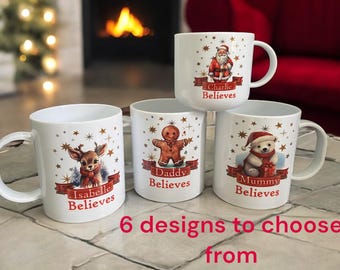 Personalised Christmas Children's unbreakable cups 6/11oz mugs. Toddler cups,  Christmas cup. Christmas Eve box gift, gift set (6 designs)