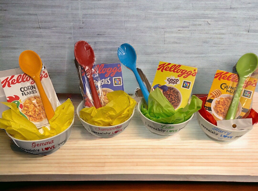 Personalised Cereal Bowl. I Cerealsly Love You , Gift Set Available