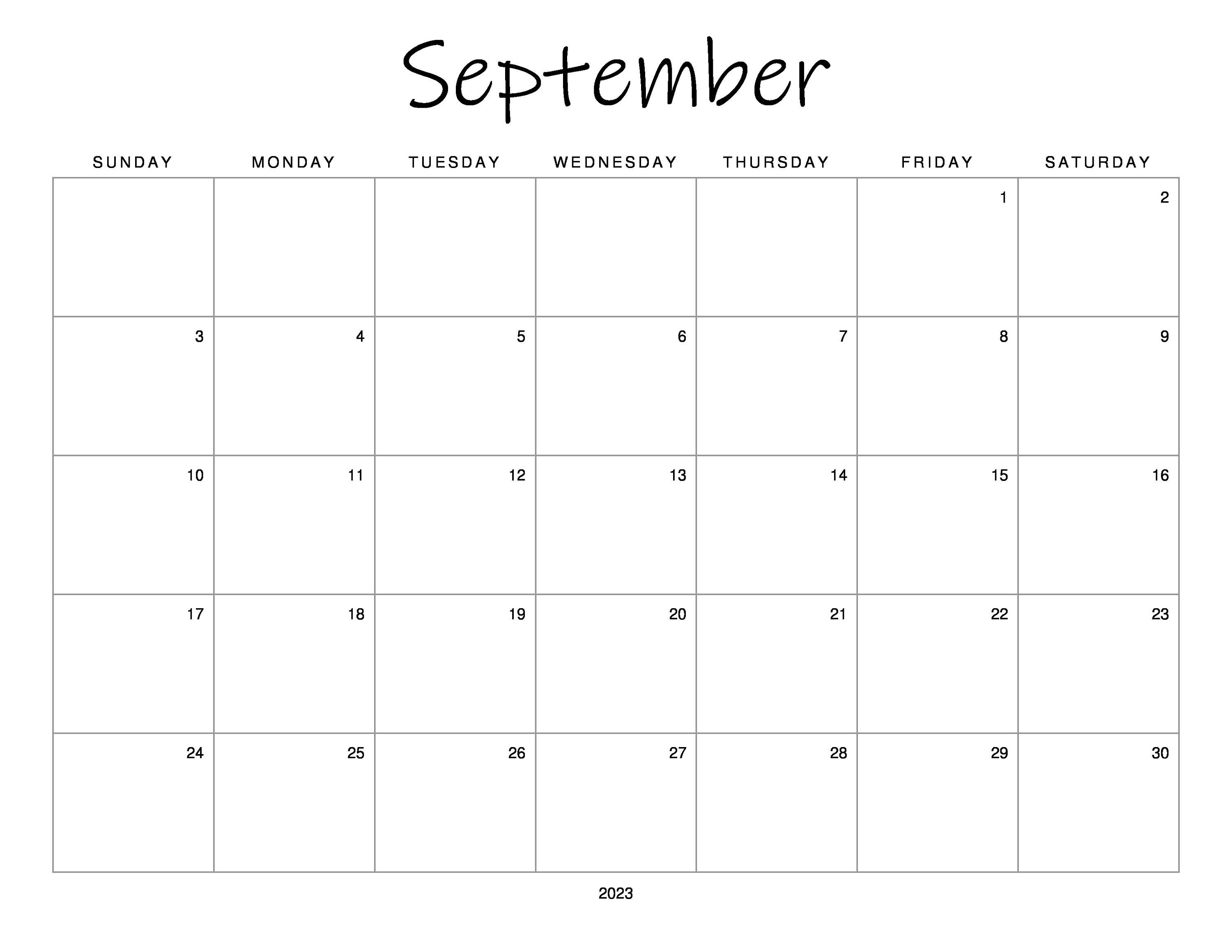 September 2022 Colorful Calendar Printable