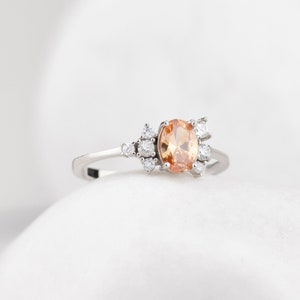 Oval Birthstone Ring, Mother Grandma Family Ring Gift, Gold Silver Custom Ring, Personalized Gift, Valentine Gift for Her, Handmade Jewelry