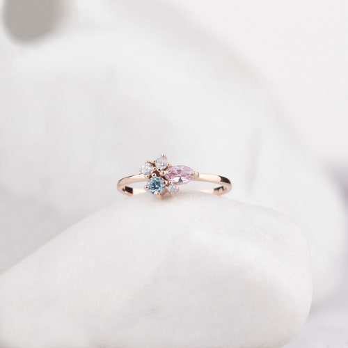 Oval Birthstone Ring, Minimalist Birthstone, Mother Family Ring, Real Silver Ring, Personalized Gift, Valentine's Gift Her, Bridesmaid gifts