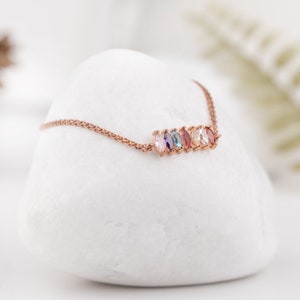 Marquise Family Birthstone Bracelet, Mother Grandma Family Gift, Silver Custom Bracelet, Personalized Gift, Valentine Gift for Her, Mom Gift