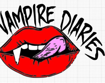 vampire diaries card etsy