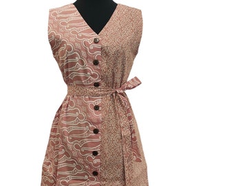 Vneck open up button dress with pockets