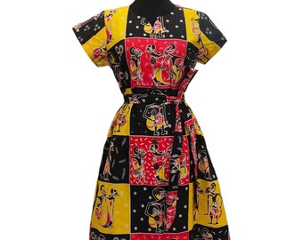 Stunning Batik Wayang Dress - Handmade Elegance for Any Occasion