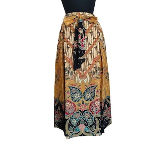 Langer Rock aus javanischem Batik für Damen