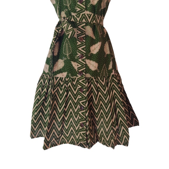 slim fit dress slacks Classic Green Batik Pure Cotton Long shirt dress – Salwar Studio