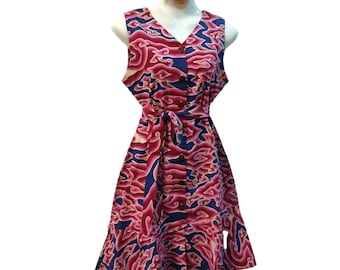 Unique Handmade Batik Dress in Cloud Pattern