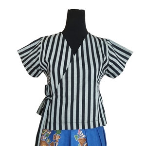 Woven wrapped top for women