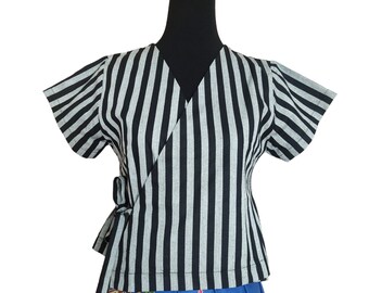 Woven wrapped top for women