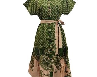 Vestido batik verde para mujer