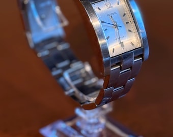 Fossil FS-2981 vintage men's watch "Arkitekt" model, silver-tone stainless steel wristwatch