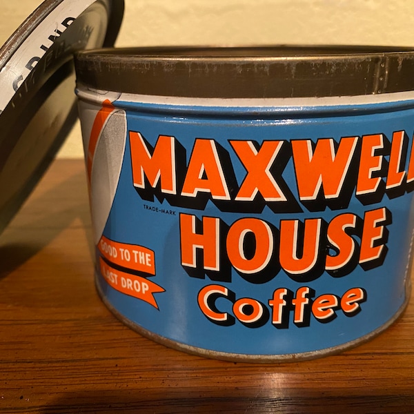 Vintage Maxwell House Coffee Can Etsy