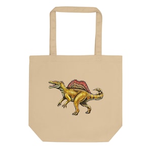 Spinosaurus Eco Tote Bag - Dinosaur Tote, Dinosaur Bag, Dinosaur Toy Bag