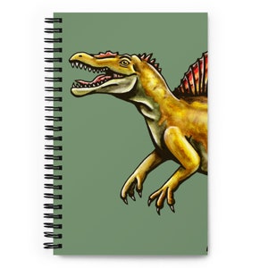 Spinosaurus Spiral Notebook - Dinosaur Notebook, Blank Dinosaur Notebook, Dinosaur Journal