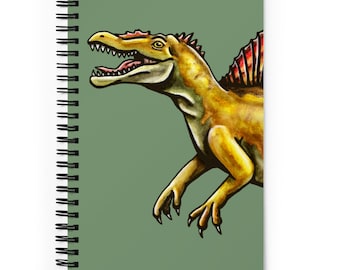 Spinosaurus Spiral Notebook - Dinosaur Notebook, Blank Dinosaur Notebook, Dinosaur Journal